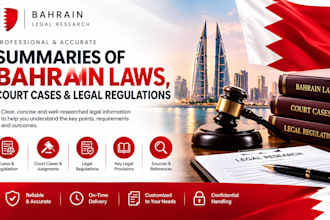 summarize bahrain laws, court cases and legal regulations