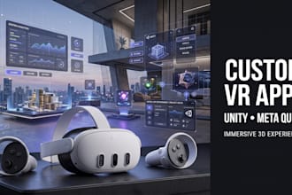 develop a VR app for meta quest, unity, oculus and virtual reality, vr developer