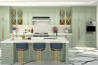 do virtual staging, renovation, interior design rendering