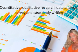 quantitative qualitative research, data analysis, survey and case study writing