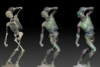 sculpt custom 3d models, statues or characters for 3d printing