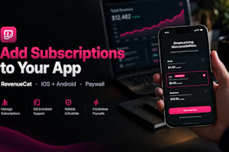 add revenuecat subscriptions and in app purchases to your expo app