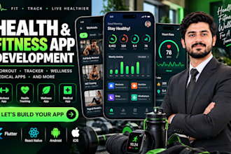 build health app, workout app, fitness tracker app, wellness app, medical app