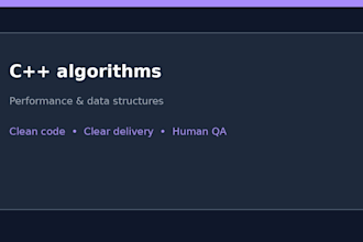 write and optimize c plus plus code algorithms and data structures