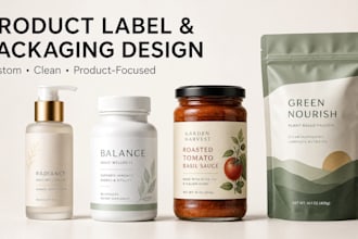 design custom product labels, packaging and product label design