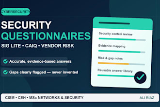 complete vendor security questionnaires, sig lite and caiq
