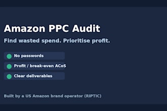 audit your amazon PPC for wasted spend and profit focus