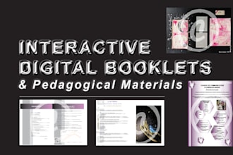 design an interactive digital booklet educational material