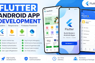 develop a flutter android app with firebase integration