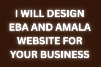 design eba and ewedu with amala website for your business
