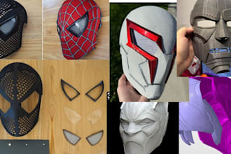 3d mask print and paint 3d helmet cosplay armour halloween mask 3d printing mask