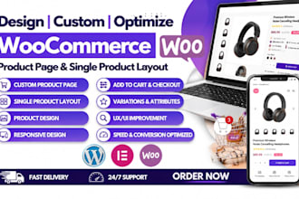 design and custom woocommerce product page and single product layout
