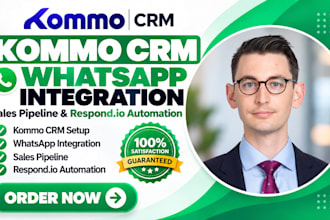 setup kommo CRM whatsapp integration sales pipeline respond io automation