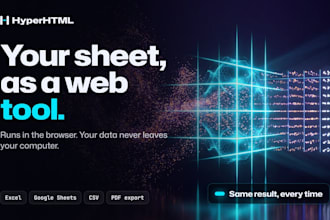 turn your excel or google sheets into a fast web tool
