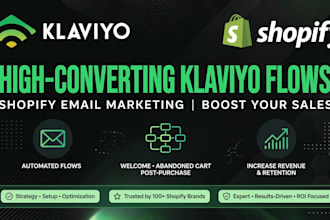 setup klaviyo email flows and popups for shopify store
