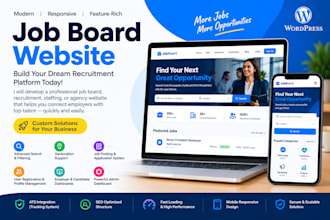 develop modern recruitment, job board or agency website