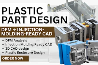 design plastic products and enclosures for injection molding with dfm analysis