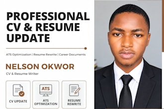 update, rewrite and optimize your CV or resume