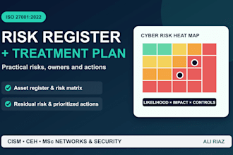create your iso 27001 risk register and treatment plan