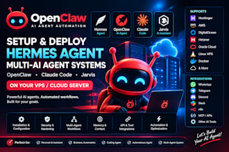 setup hermes agent multi ai agent openclaw claude code jarvis cloud vps