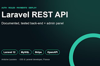 build a laravel rest API and admin panel for your product