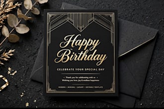 design luxury custom birthday cards and invitations cards