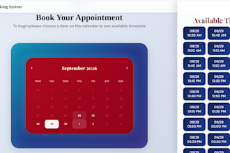 develop a simple booking page for your business