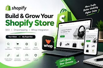 complete seo shopify dropshipping store development connect shopify with whop