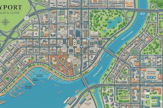 design illustrated city, resort, tourist, travel guide and destination map