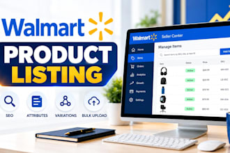 do walmart product listing, SEO and bulk upload