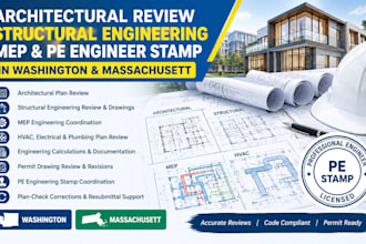 architect review structural engineering mep pe engineer stamp in washington ma