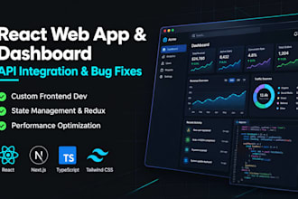 build API integrated react based web application