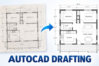 autocad architectural drafting house permit plan adu deck patio blueprint redraw