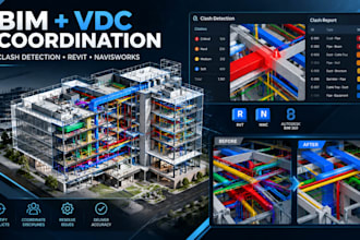 do bim vdc coordination, revit modeling, clash detection, aec,mep and navisworks