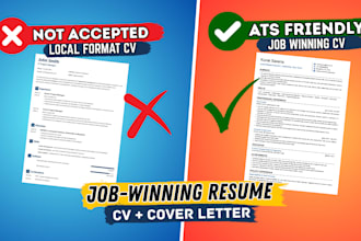 build a job winning resume CV , cover letter for your career