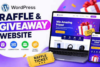 redesign or build raffle website, competitive or giveaway website