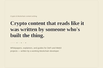 write professional crypto and blockchain content