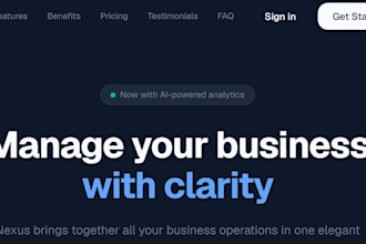 develop a modern ai powered business website