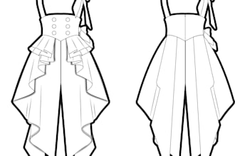 cad design and fashion flats for your fashion collection
