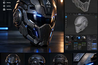 create 3d cosplay helmets, masks, and props for 3d printing