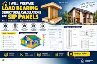 prepare load bearing structural calculations for sip panels