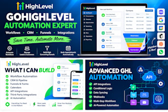 build and automate ghl CRM, workflows and integrations