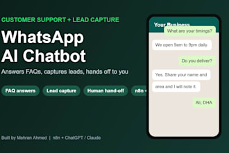 build a whatsapp ai chatbot for customer support and lead capture