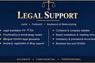 translate legal documents contracts and ohada law texts