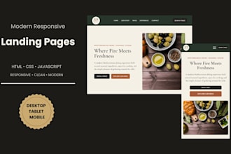 build a modern responsive landing page