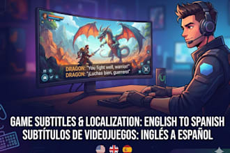 translate and subtitle video game content, scripts, and gaming videos