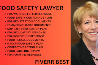 be your food safety lawyer for food business compliance, fda, and inspections