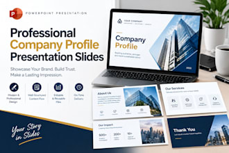 create professional corporate company profile presentation slidees in powerpoint