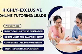 do online coaching and tutoring leads, student leads, online tutoring website
