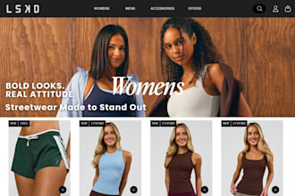 build shopify y2k store redesign streetwear website, baby and kid clothing store